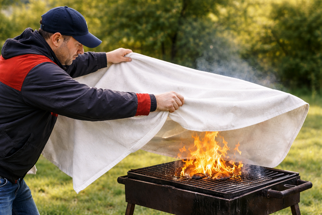 Feuer bekämpfen mit der Feuerwehr Banesto in Steinmaur