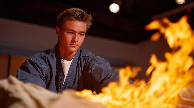 Feuer bekämpfen mit der Feuerwehr Banesto in Steinmaur