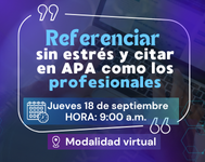 Imagen Referenciar sin estrés y citar en APA como los profesionales