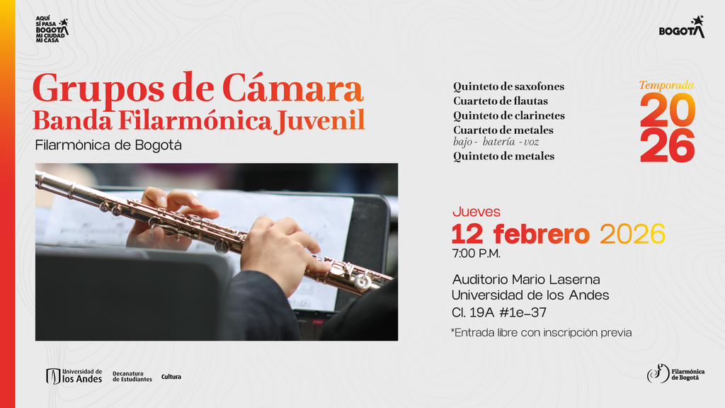 Imagen Concierto | Banda Filarmónica Juvenil presenta Grupos de Cámara | Orquestas de la Ciudad