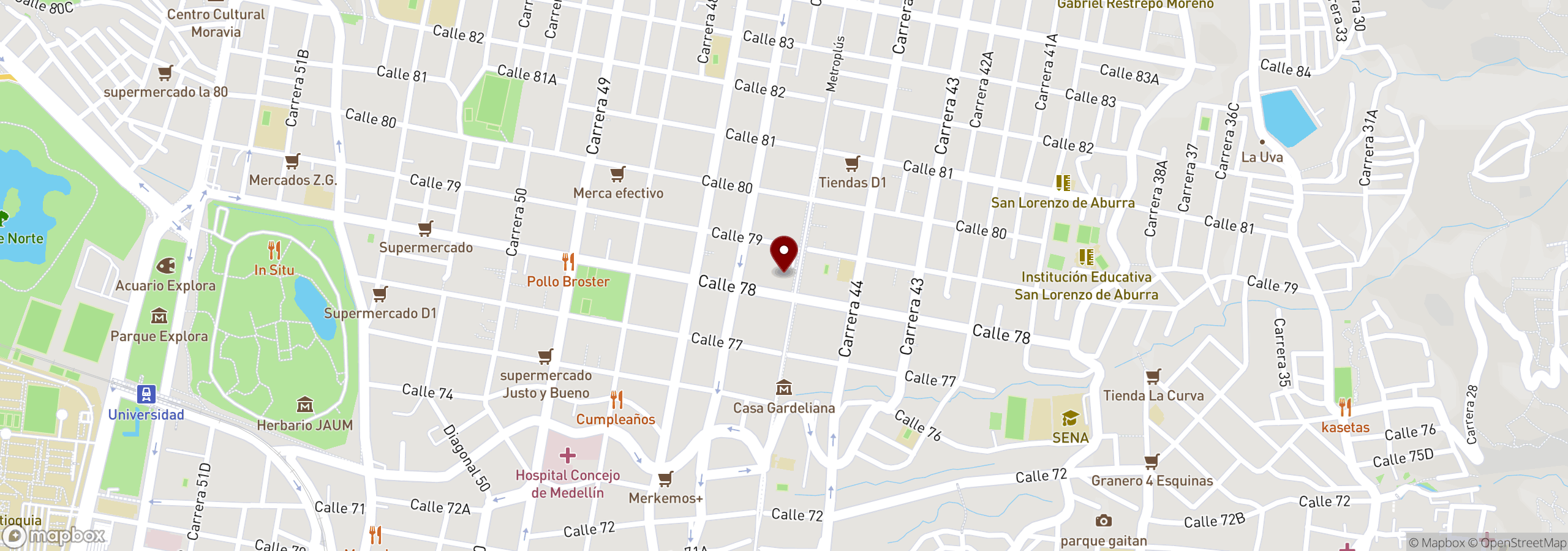Mapa que muestra la ubicación del evento