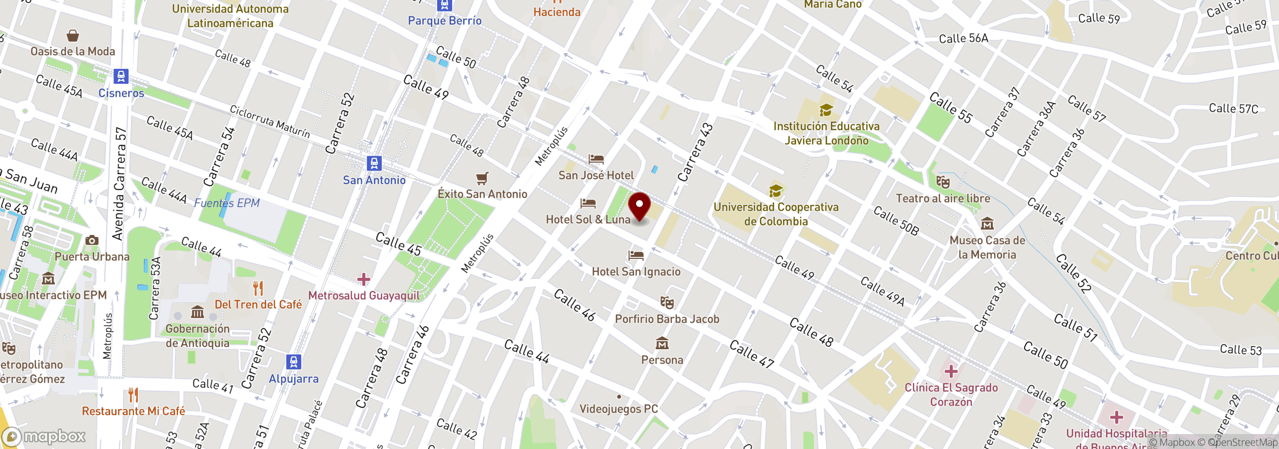Mapa que muestra la ubicación del evento