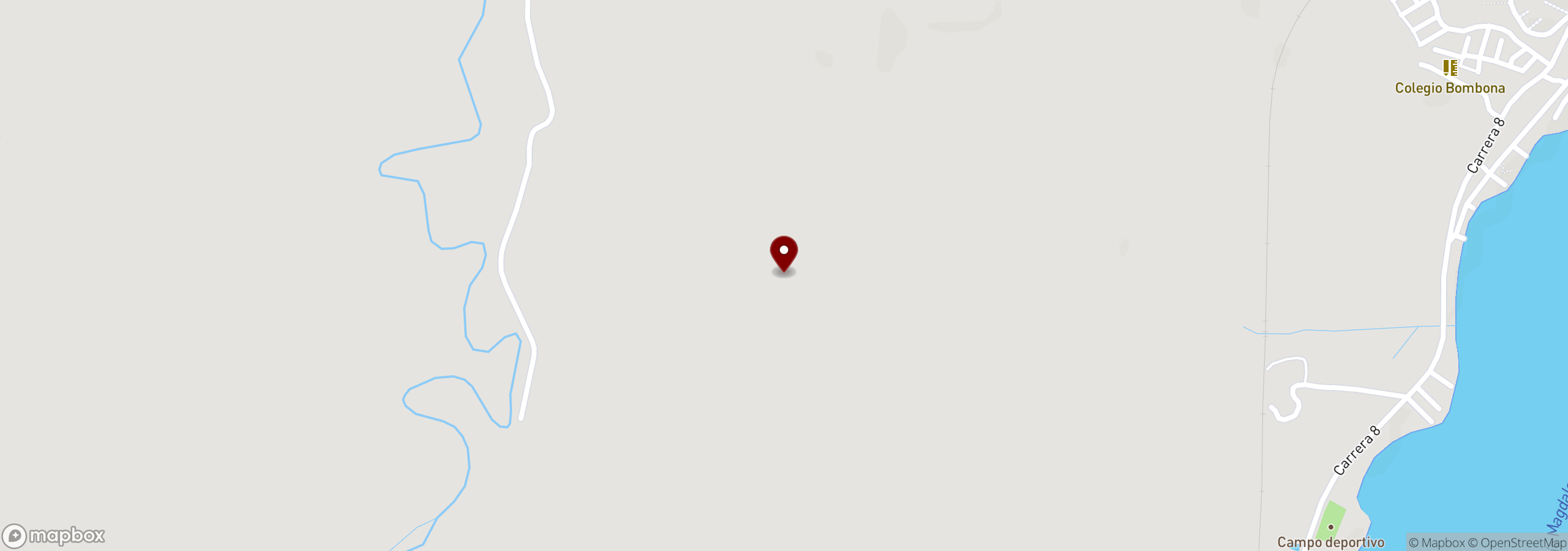 Mapa que muestra una ubicación marcada