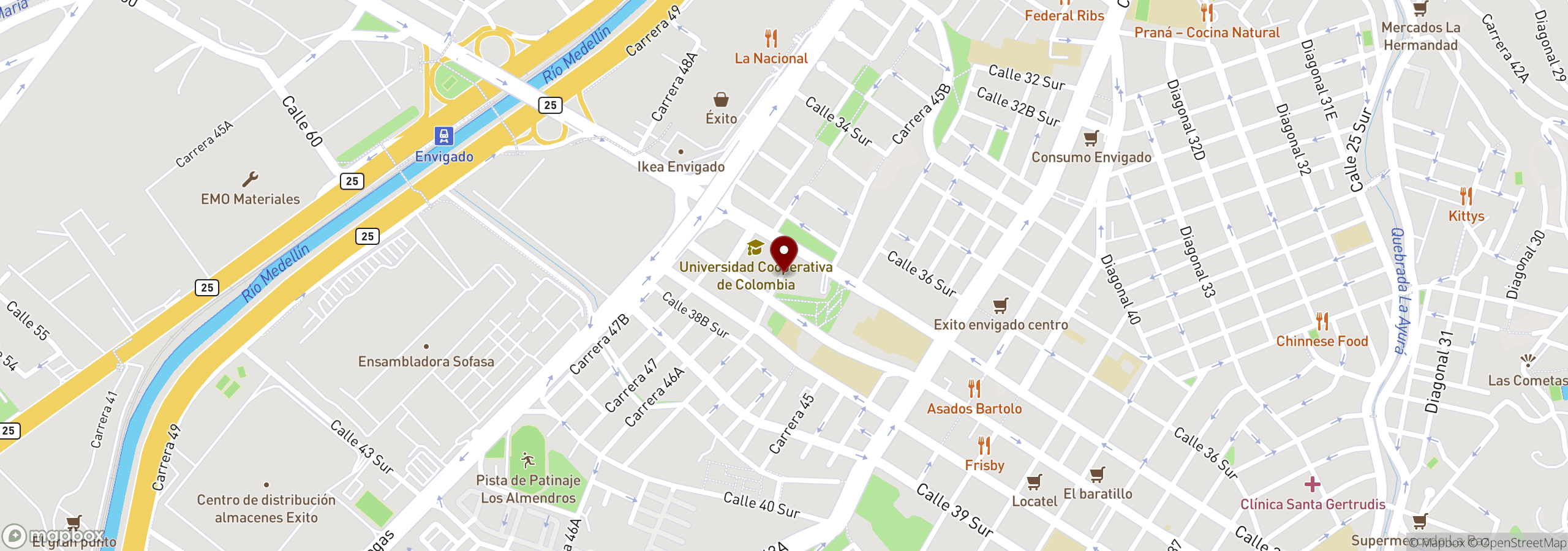 Mapa que muestra la ubicación del evento