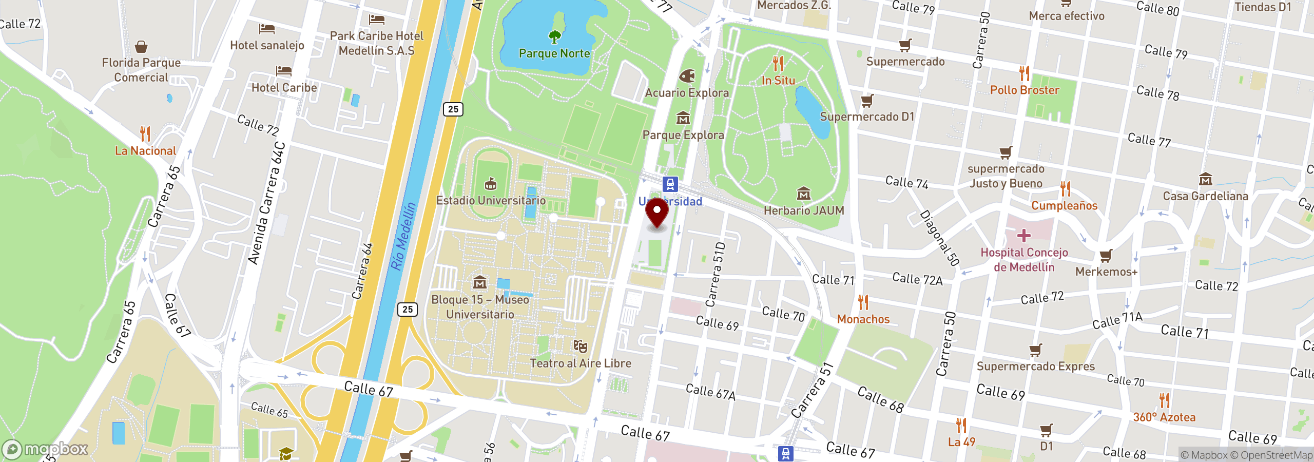 Mapa que muestra la ubicación del evento