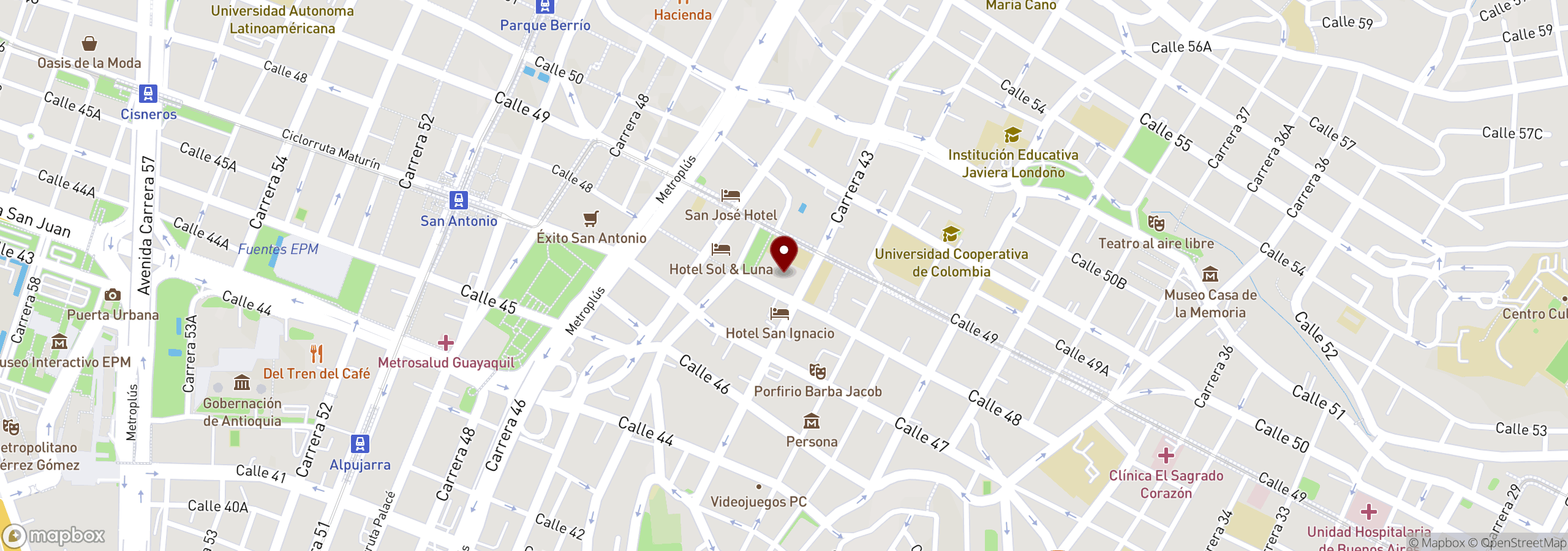 Mapa que muestra la ubicación del evento