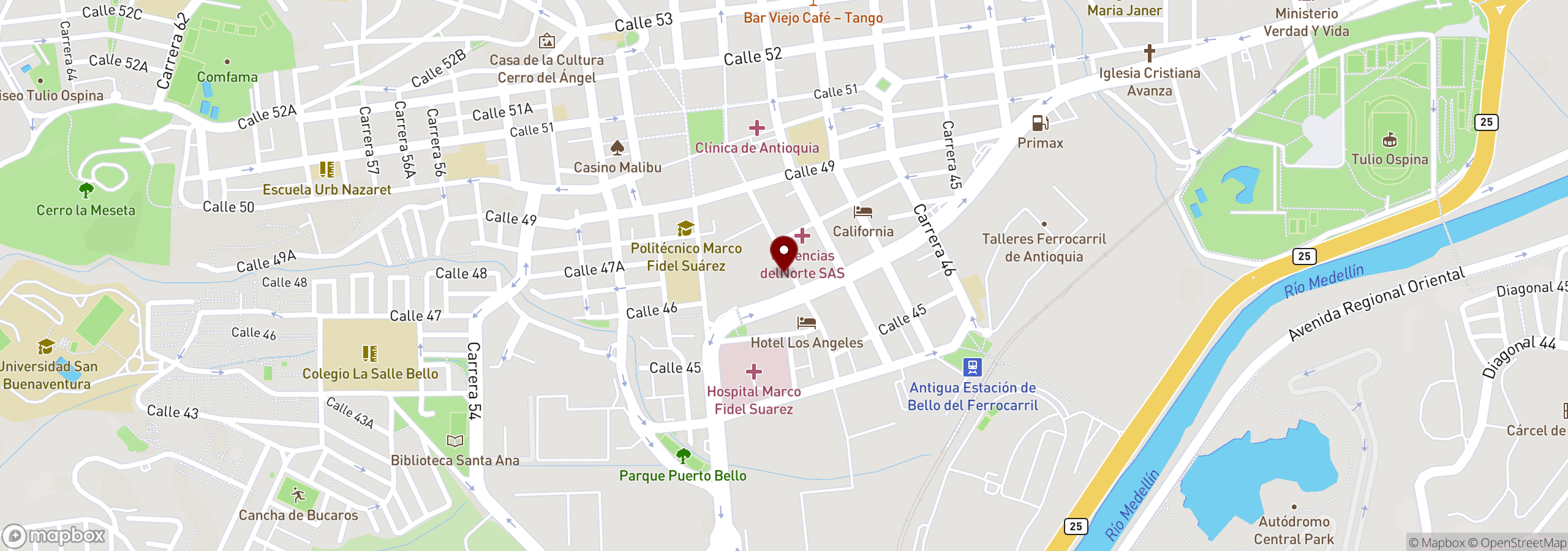 Mapa que muestra la ubicación del evento