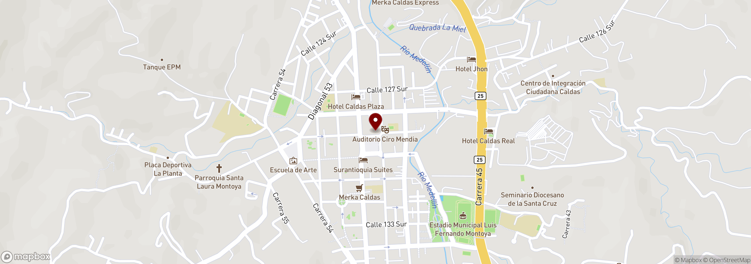 Mapa que muestra la ubicación del evento
