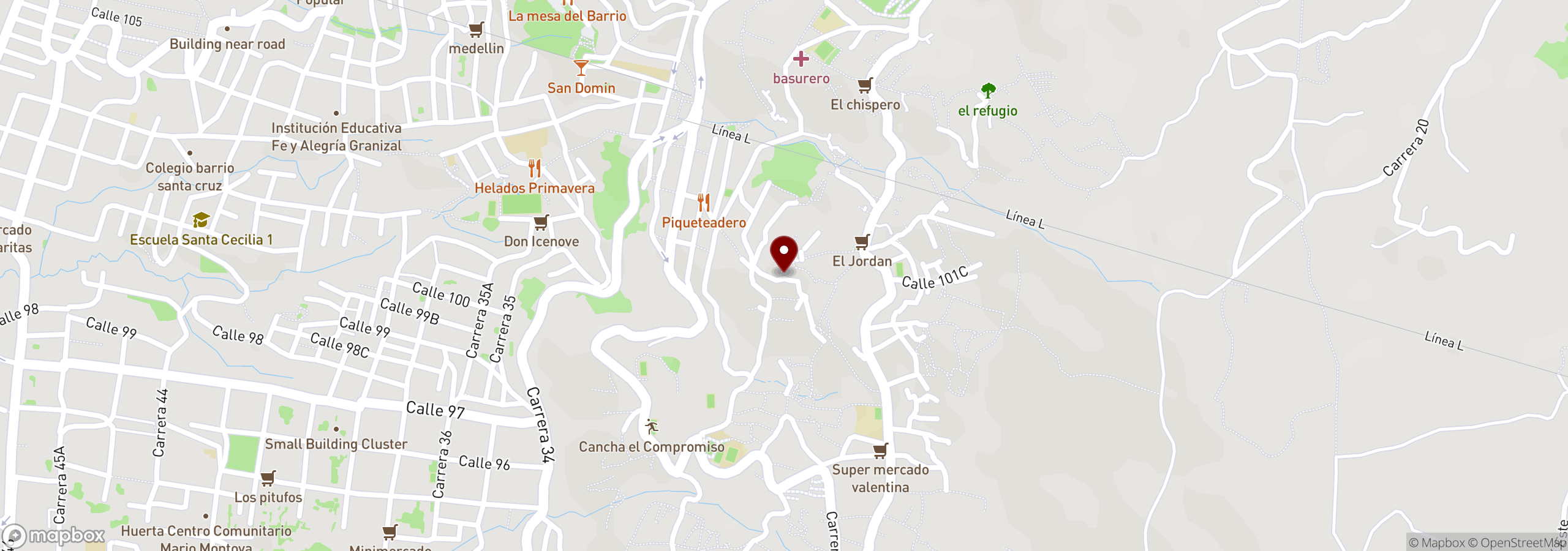 Mapa que muestra la ubicación del evento