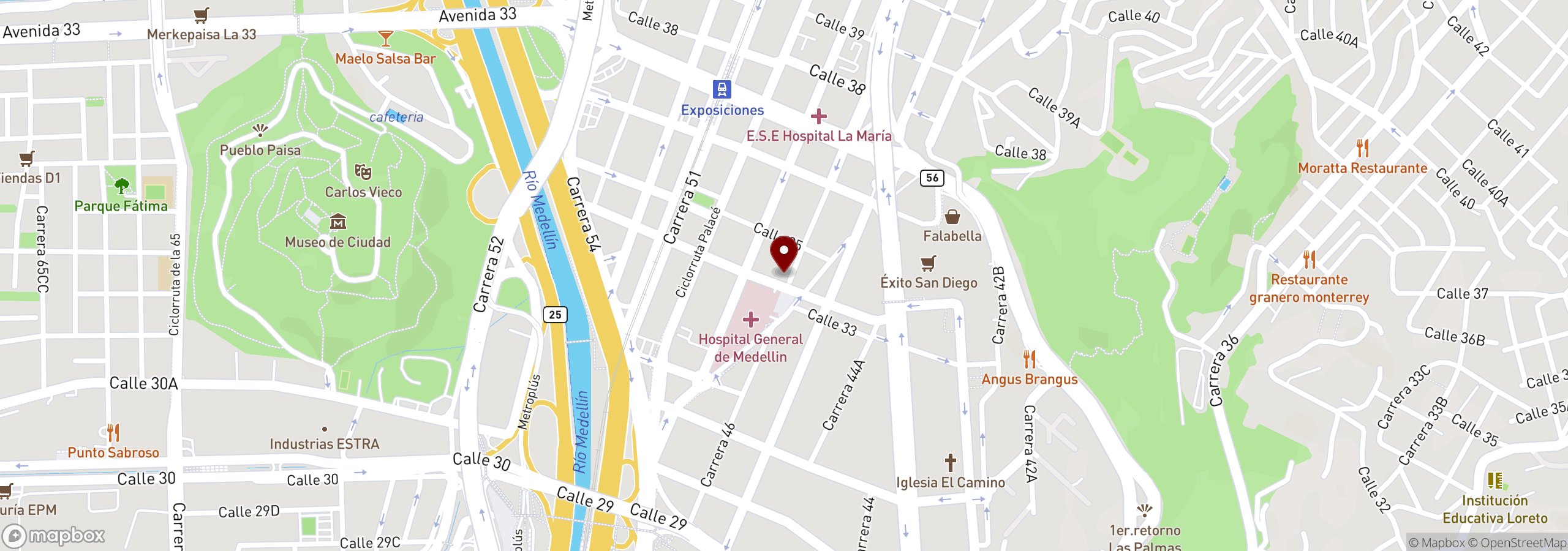 Mapa que muestra la ubicación del evento