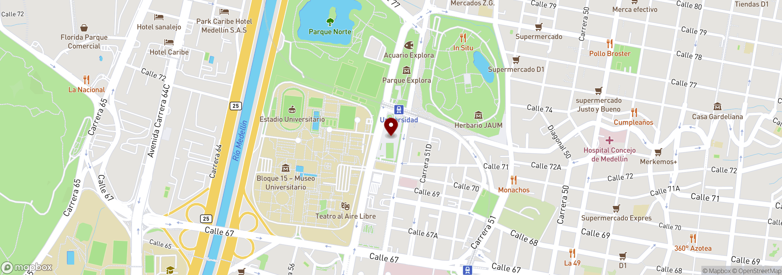 Mapa que muestra la ubicación del evento