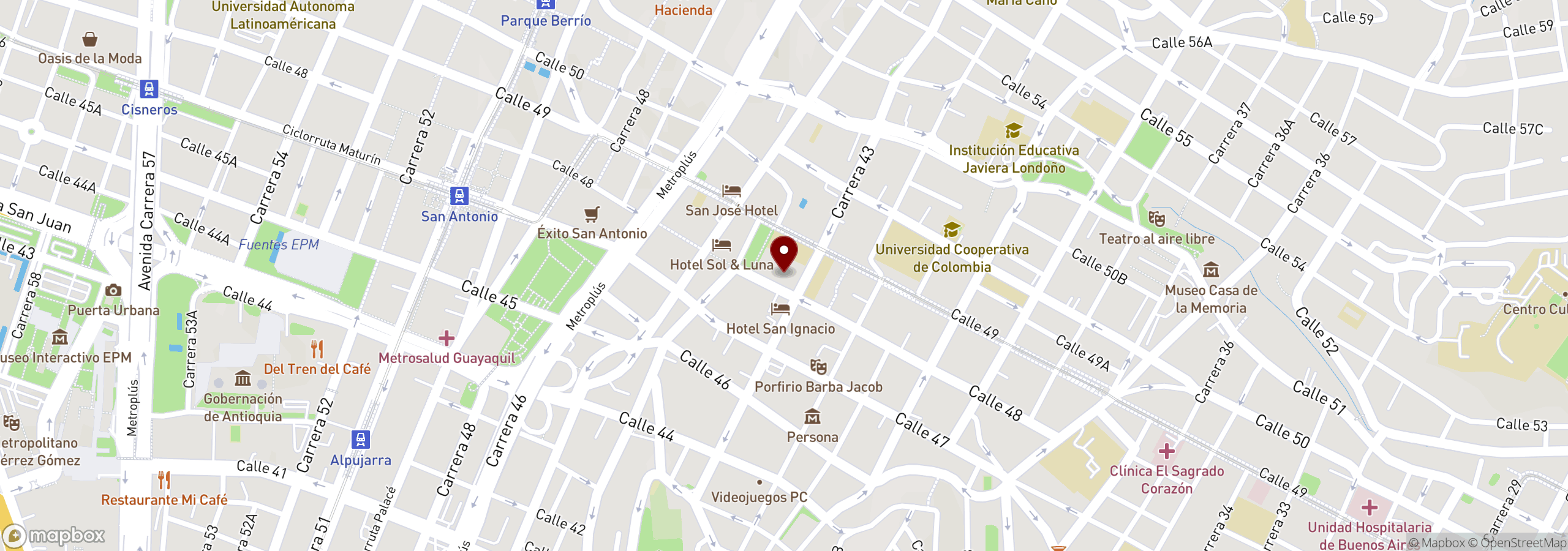 Mapa que muestra la ubicación del evento