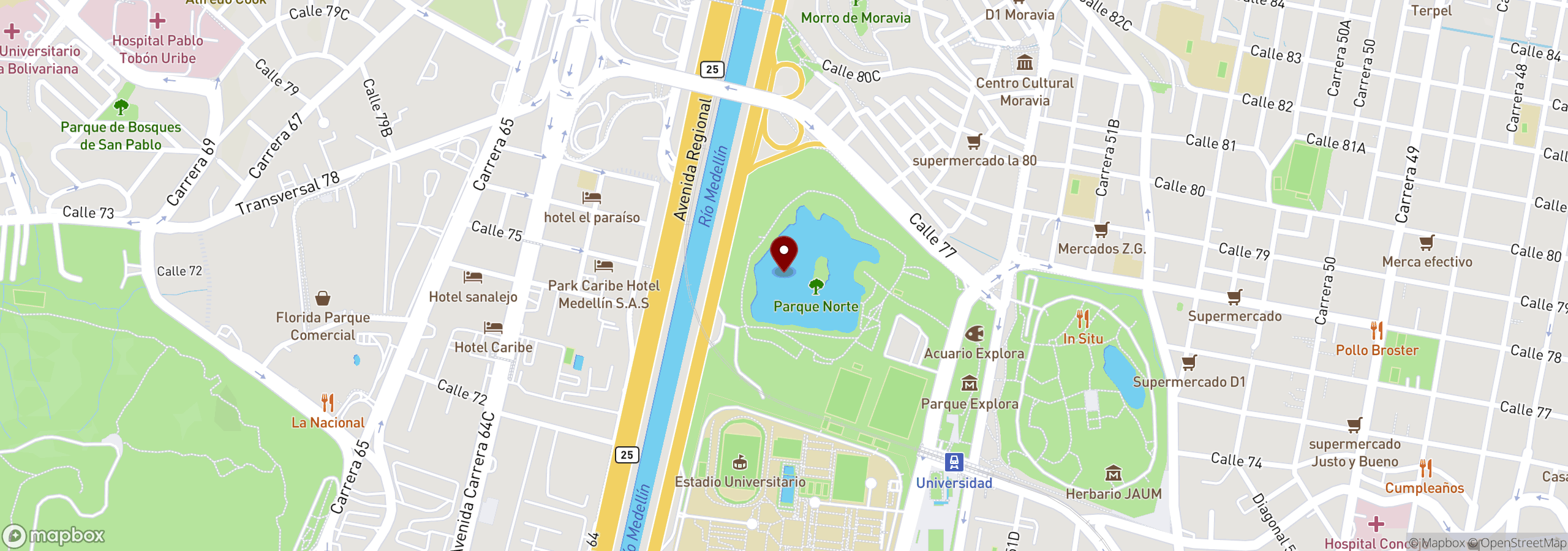 Mapa que muestra la ubicación del evento