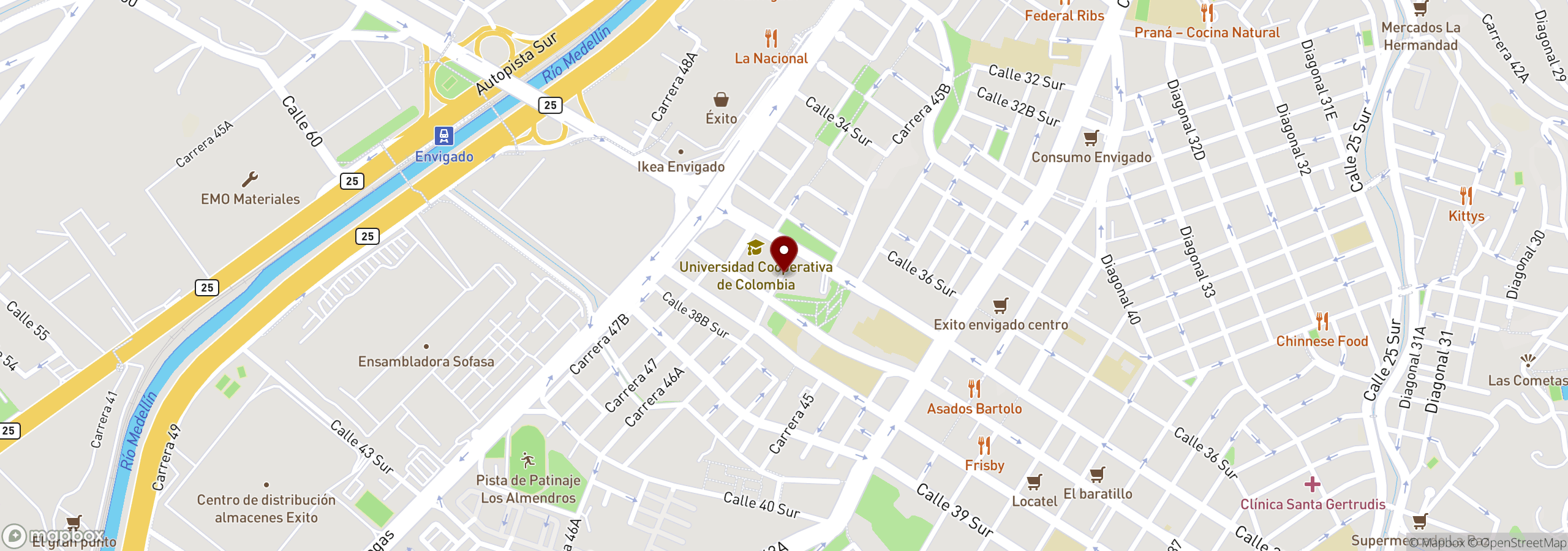 Mapa que muestra la ubicación del evento