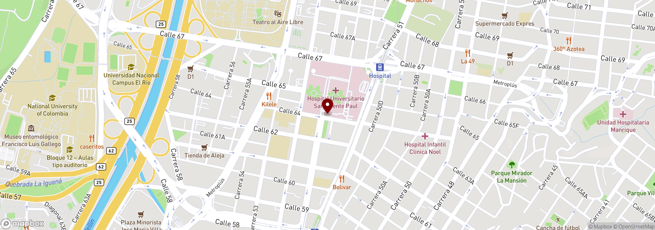 Mapa que muestra la ubicación del evento