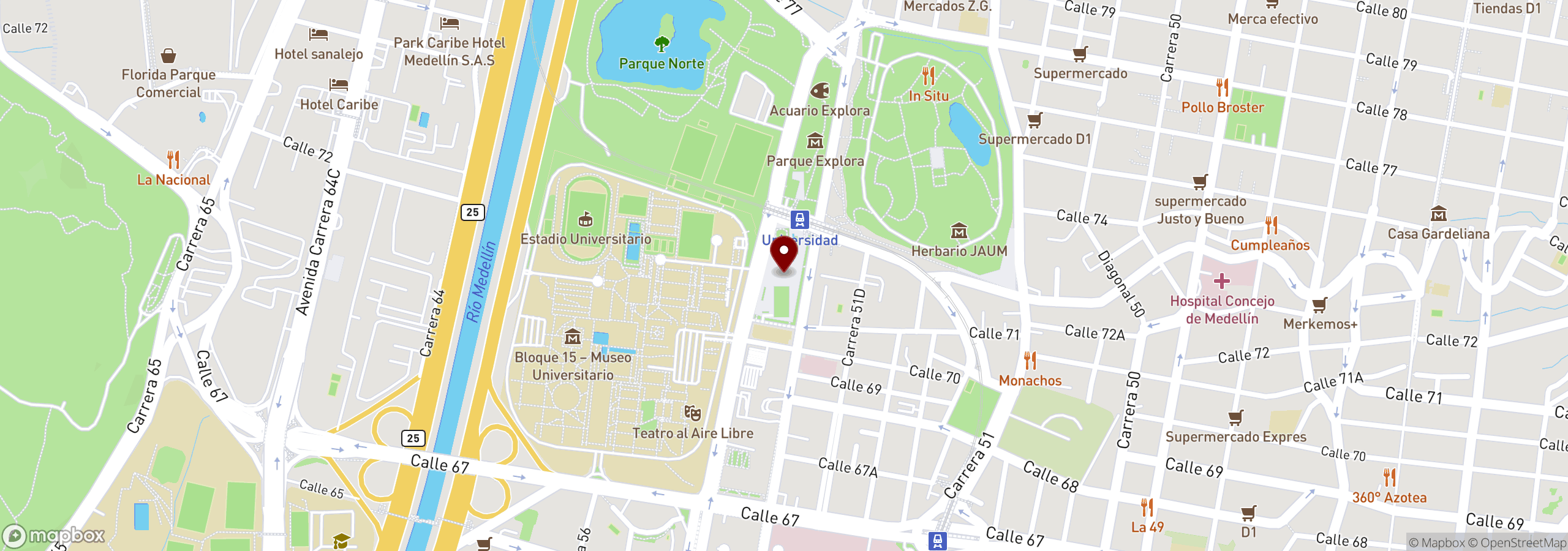 Mapa que muestra la ubicación del evento
